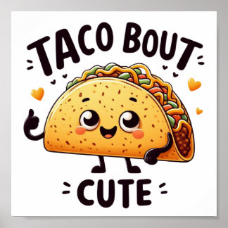 Taco Bout Niedlicher digitaler Download Poster