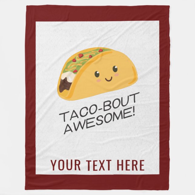 Taco-bout Phantastisch Kawaii Taco Blanket Fleecedecke (Vorderseite)