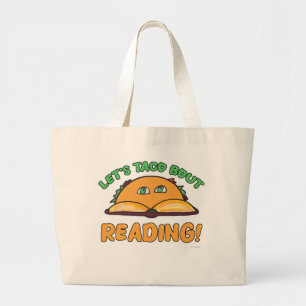 Taco Bout Reading Fun Book Lover Cartoon Jumbo Stoffbeutel