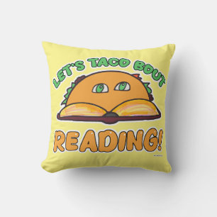 Taco Bout Reading Funny Book Food Art Kissen