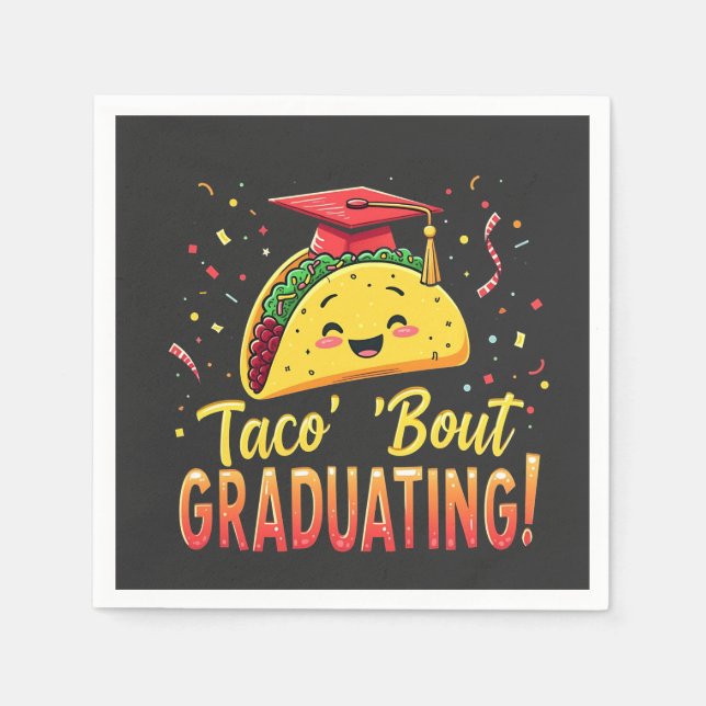 Taco 'Bout Schließen Abschluss Cinco De Mayo Serviette (Vorderseite)
