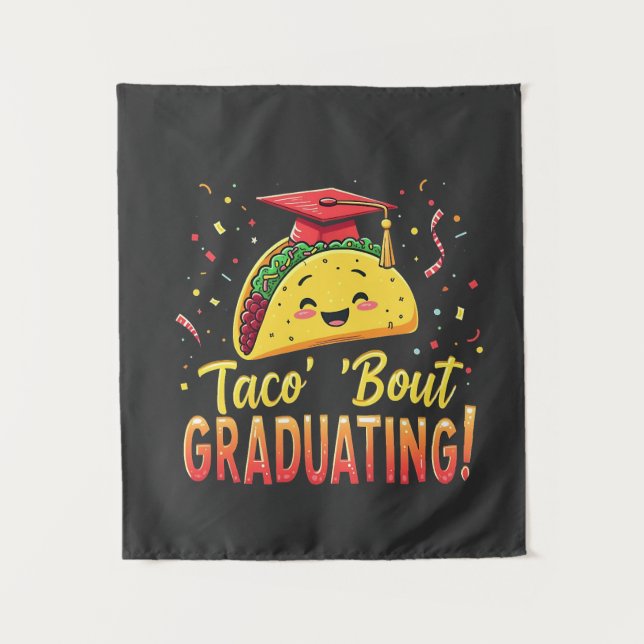 Taco 'Bout Schließen Abschluss Cinco De Mayo Wandteppich (Vorderseite)