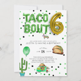 Taco Bout Six | Einladung zum sechsten Geburtstag