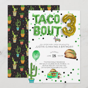 Taco Bout Three   Einladung zum dritten Geburtstag