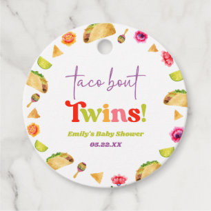 Taco Bout Twins! Fiesta Baby Shower Geschenkanhänger