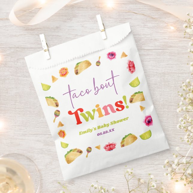 Taco Bout Twins! Fiesta Baby Shower Geschenktütchen (Ausgeschnitten)