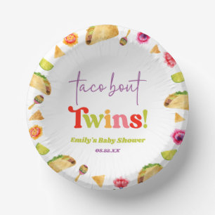 Taco Bout Twins! Fiesta Baby Shower Pappteller