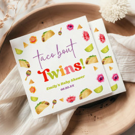 Taco Bout Twins! Fiesta Baby Shower Serviette
