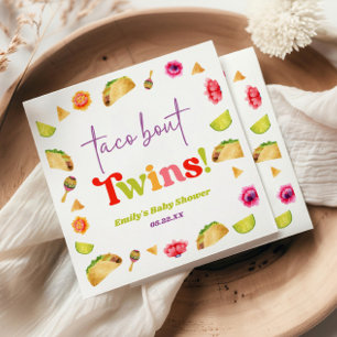 Taco Bout Twins! Fiesta Baby Shower Serviette