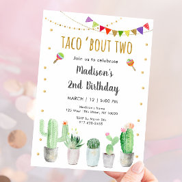 Taco 'Bout Two Fiesta 2. Geburtstag Einladung