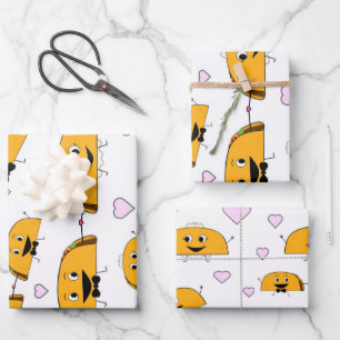 Taco Braut- und Hochzeitsblätter Geschenkpapier Set
