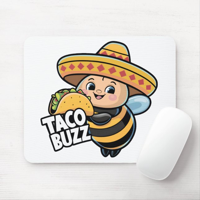 Taco Buzz Bumble Bee Mousepad (Mit Mouse)