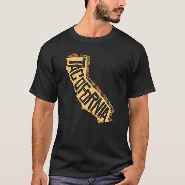 Taco California Karte für kalifornische Taco T-Shirt (Vorderseite)