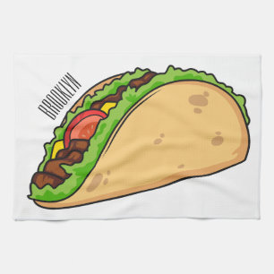 Taco-Cartoon-Abbildung Geschirrtuch