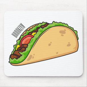 Taco-Cartoon-Abbildung Mousepad