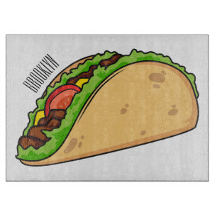 Taco-Cartoon-Abbildung Schneidebrett