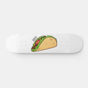 Taco-Cartoon-Abbildung Skateboard