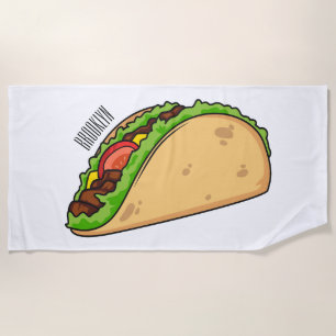 Taco-Cartoon-Abbildung Strandtuch