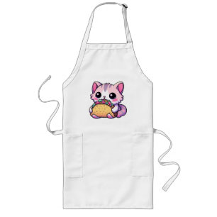 Taco Cat Delight - Kawaii, Tacos, Katzen, niedlich Lange Schürze