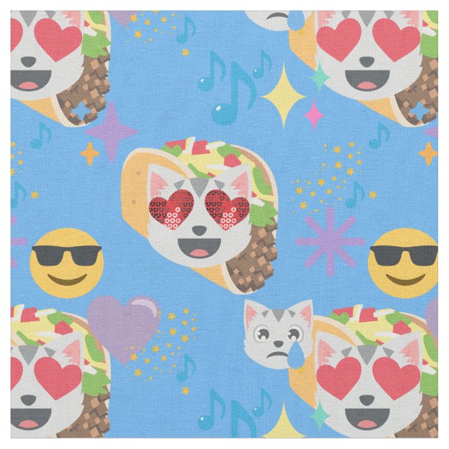 Taco Cat Emoji Stoff (Nahaufnahme)