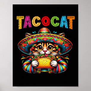 Taco Cat for Women and Kids - Tacocat Cinco de May Poster