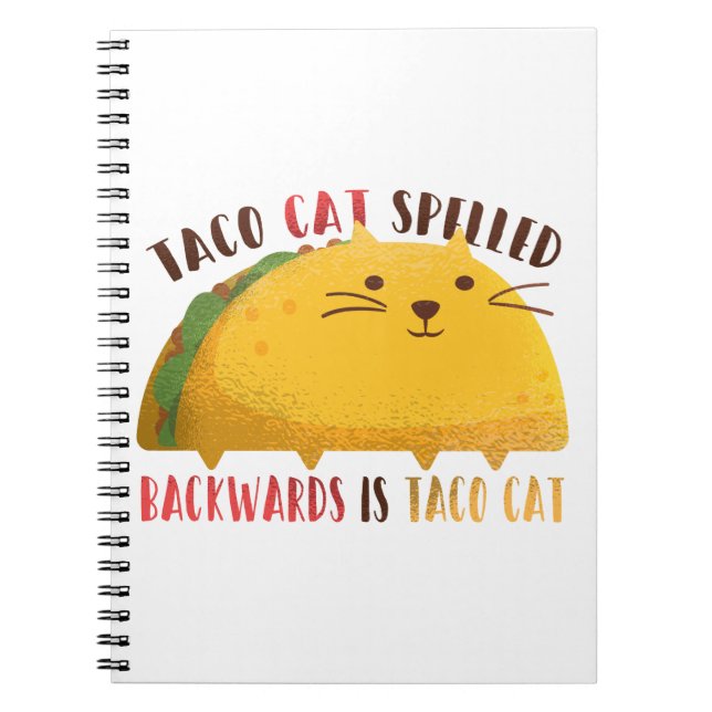 Taco Cat Palindrome Notizblock (Vorderseite)