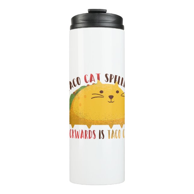 Taco Cat Palindrome Thermosbecher (Vorderseite)