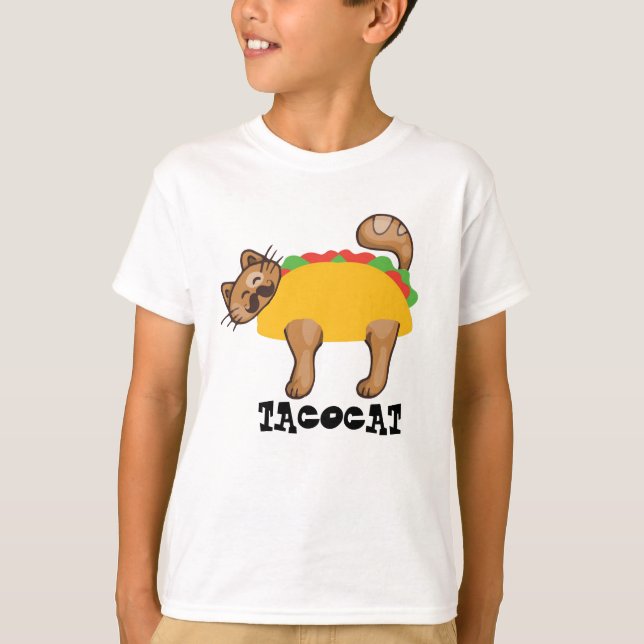 Taco Cat Spaß Unisex T - Shirt, Palindrome Graphic T-Shirt (Vorderseite)