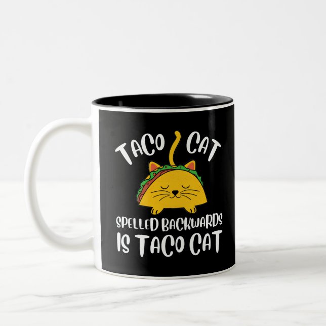 Taco Cat Zweifarbige Tasse (Links)