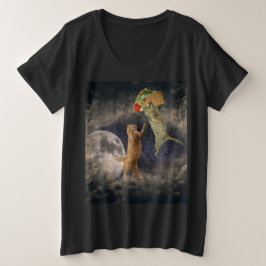 Taco Cats & the Moon & Universe Women's Plus-Shirt Große Größe T-Shirt