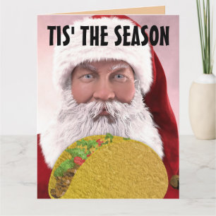 TACO CHRISTMAS SANTA FUNNY GREETING CARDS KARTE