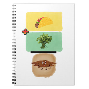 Taco + Cilantro = Diarrhoe-Notebook Notizblock