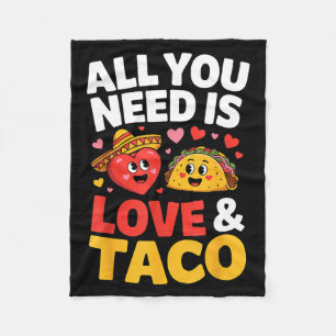 Taco Cinco de Mayo Liebe süßes Herz Sombrero Essen Fleecedecke