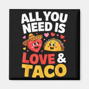 Taco Cinco de Mayo Liebe süßes Herz Sombrero Essen Magnet
