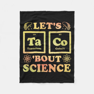 Taco Cinco de Mayo Tacos Periodensystem Wissenscha Fleecedecke