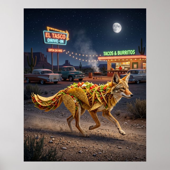 Taco Coyote Drive In Poster (Vorne)