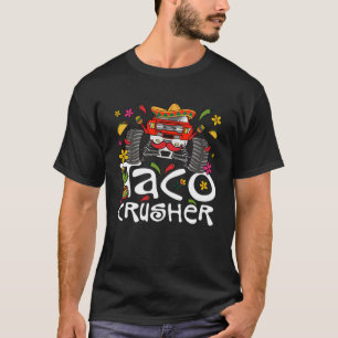 Taco Crusher Monster Truck Kleinkind Boys Cinco De T-Shirt