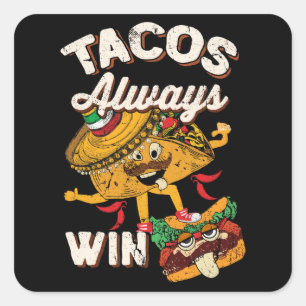 Taco Dienstag Cinco de Mayo Taco Quadratischer Aufkleber