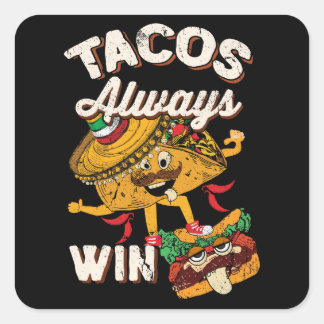 Taco Dienstag Cinco de Mayo Taco Quadratischer Aufkleber