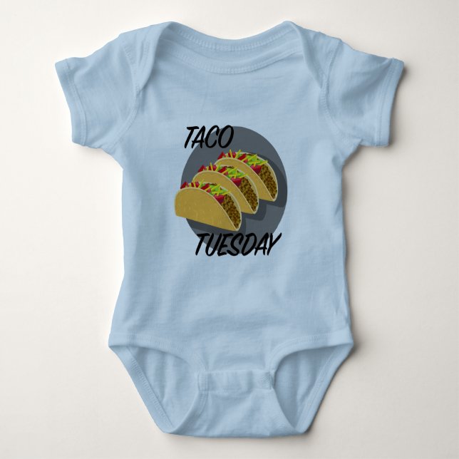 Taco Dienstag Design - Baby Jersey Bodysuit Strampler (Vorderseite)