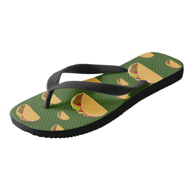 Taco Dienstag Design - Kinder Flip Flops (Schrägansicht)