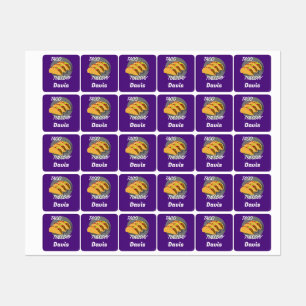 Taco Dienstag Design - Kleines Quadrat Bekleidungs Etiketten