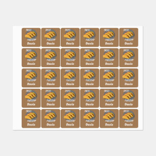 Taco Dienstag Design - Kleines Quadrat Bekleidungs Etiketten