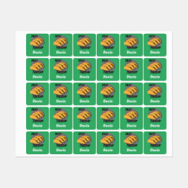 Taco Dienstag Design - Kleines Quadrat Bekleidungs Etiketten