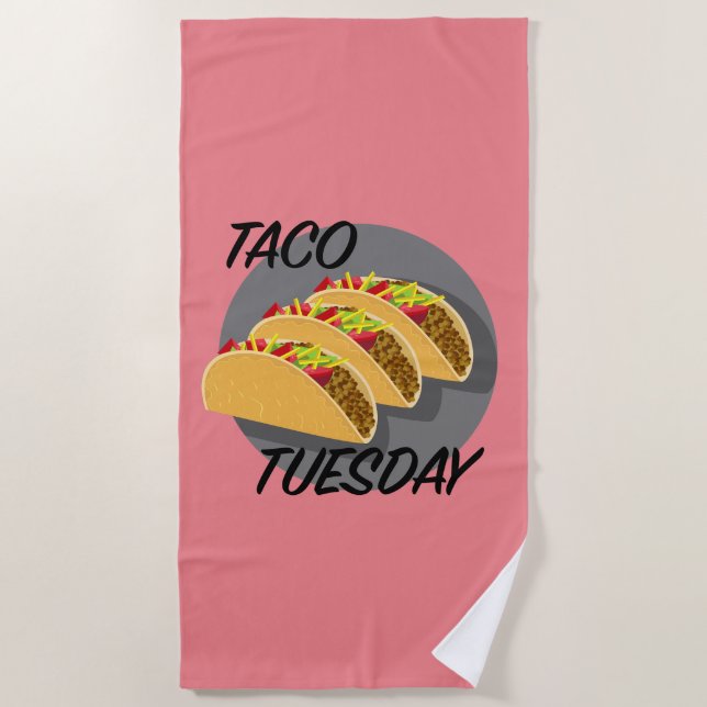 Taco Dienstag Design - Strandtuch (Vorderseite)