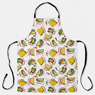 Taco Dienstag Hard & Soft Tacos Hot Sauce White Schürze