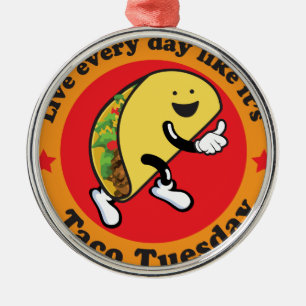 Taco Dienstag jeden Tag Silbernes Ornament