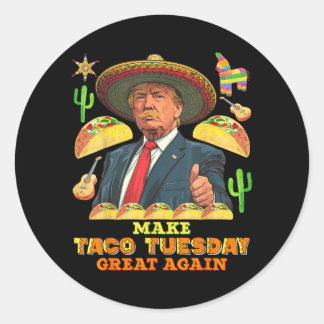 Taco Dienstag Macht Taco Dienstag großartig Donald Runder Aufkleber