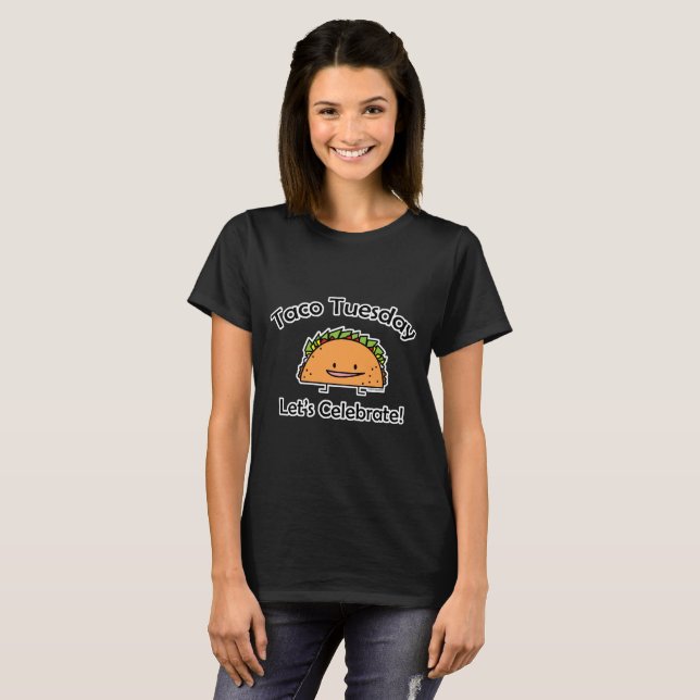 Taco-Dienstag-Muschelkäse Mexikanernahrung T-Shirt (Vorne ganz)
