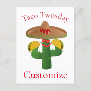 Taco Dienstag Saguaro Cactus Thunder_Cove Postkarte